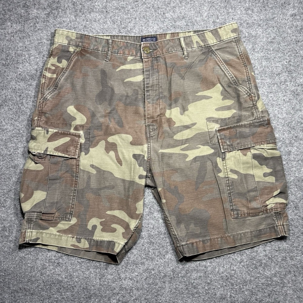 Levis ShortsGreen Camo Cargo Military Y2K Woodland Baggy Street Size 38